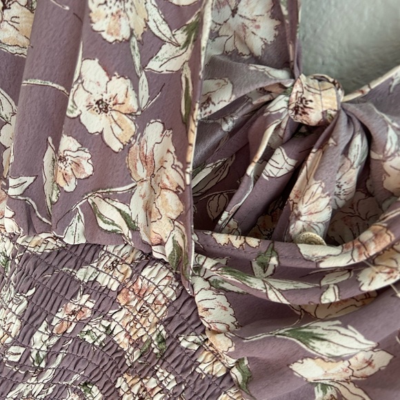 Altar’d State Purple Floral Cropped Blouse NWT - Picture 7 of 7